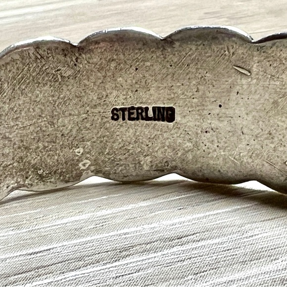 Vintage Navajo Mike Chee Sterling Silver Cuff Bracelet - Picture 6 of 8